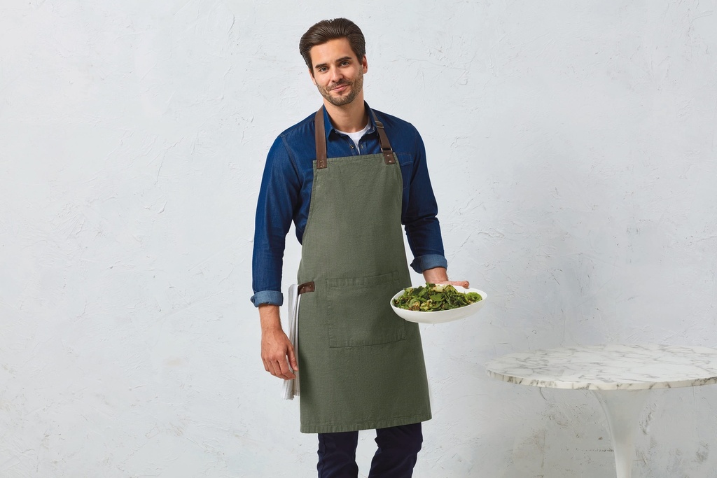 [PR144-Black-One size] Tablier à bavette "Annex" (PR144) (Black)