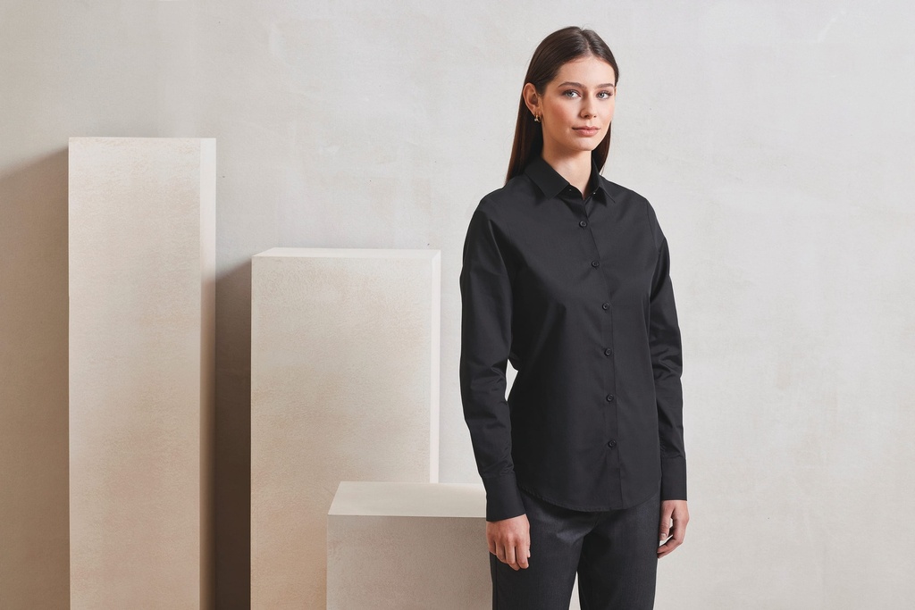 Chemise popeline RECYCLIGHT à manches longues pour femme (PR303)