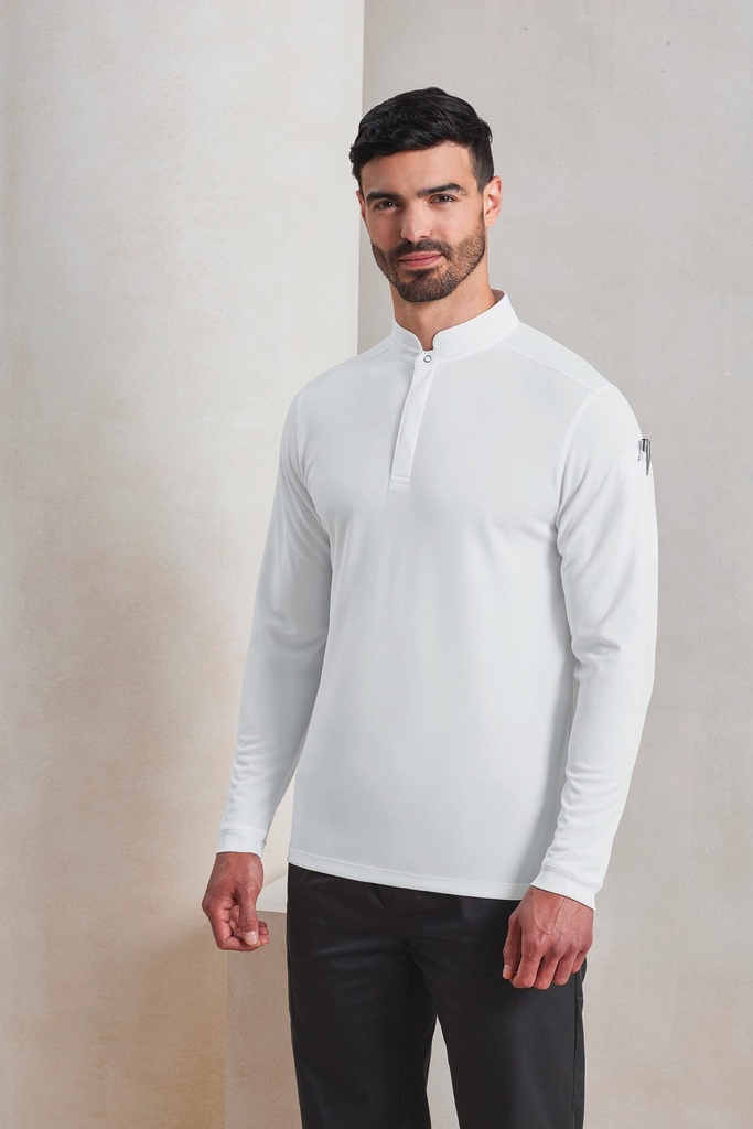 Polo de cuisinier Coolchecker Essential à manches longues (PR647)