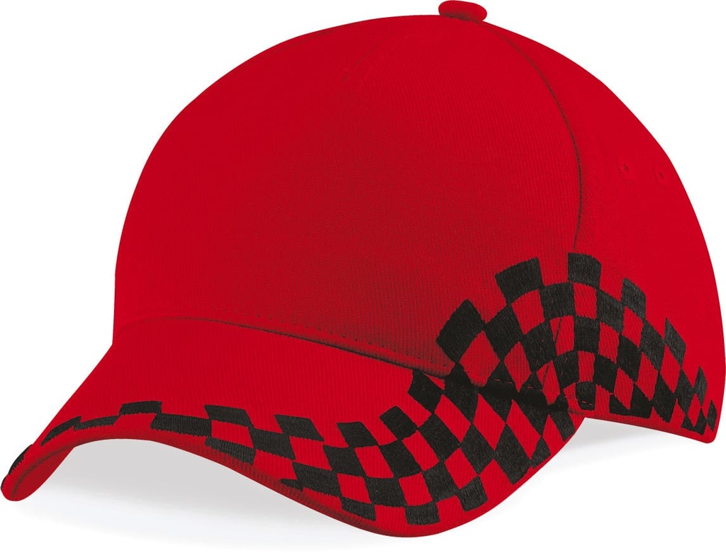 [B159-Classic red / black-One size] Casquette Grand Prix (B159) (Classic red / black)