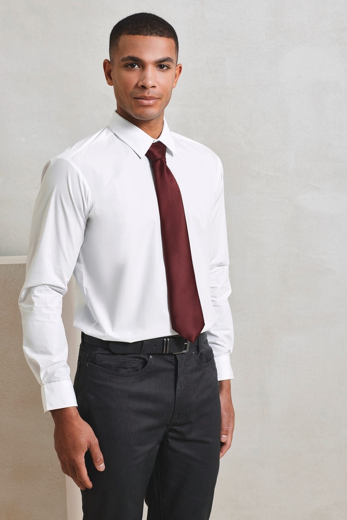 [PR750-Orange-One size] Cravate en satin "Colours" (PR750) (Orange)