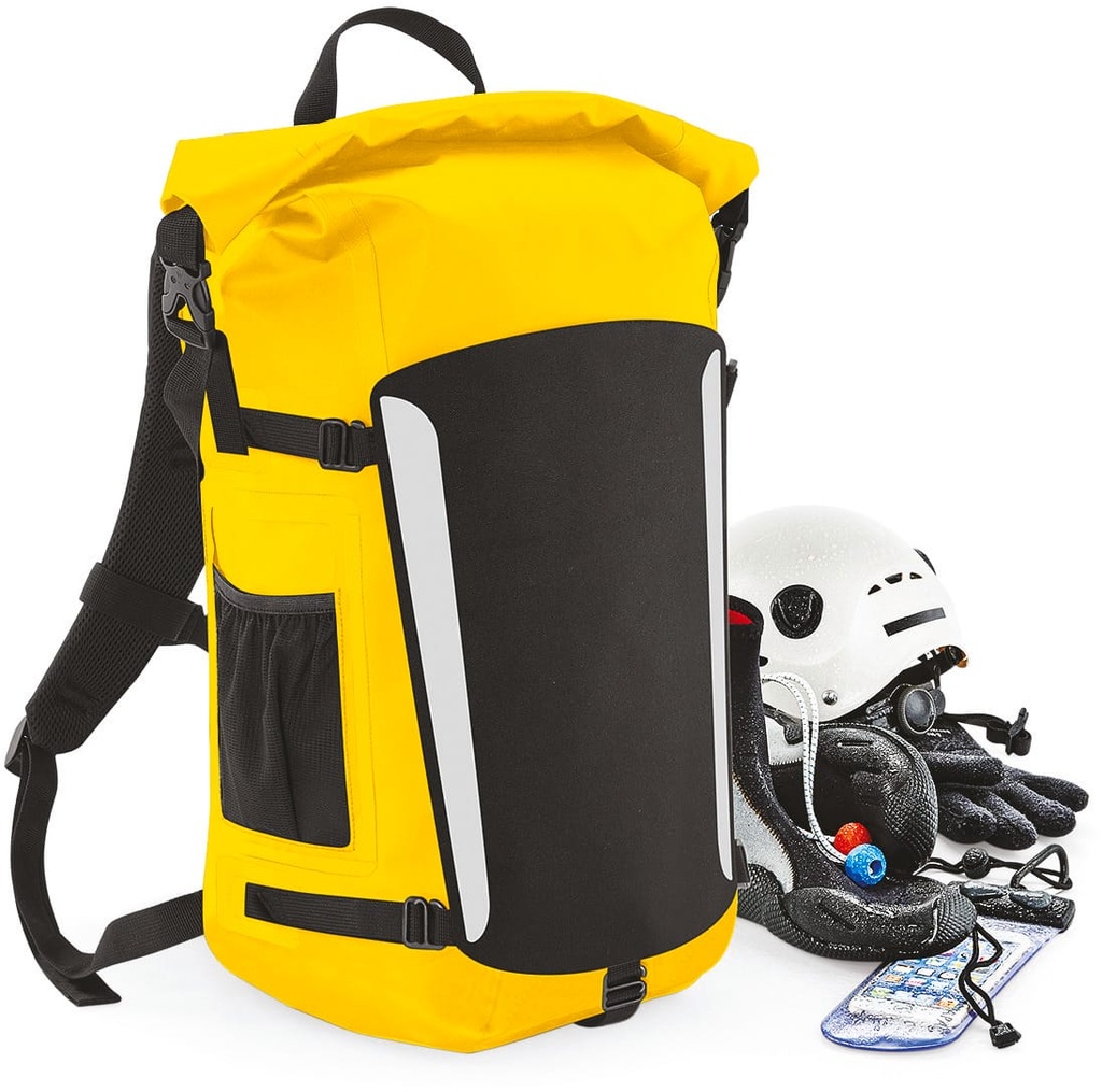 [QX625-Black / yellow-One size] Sac à dos étanche SLX® 25l (QX625) (Black / yellow)