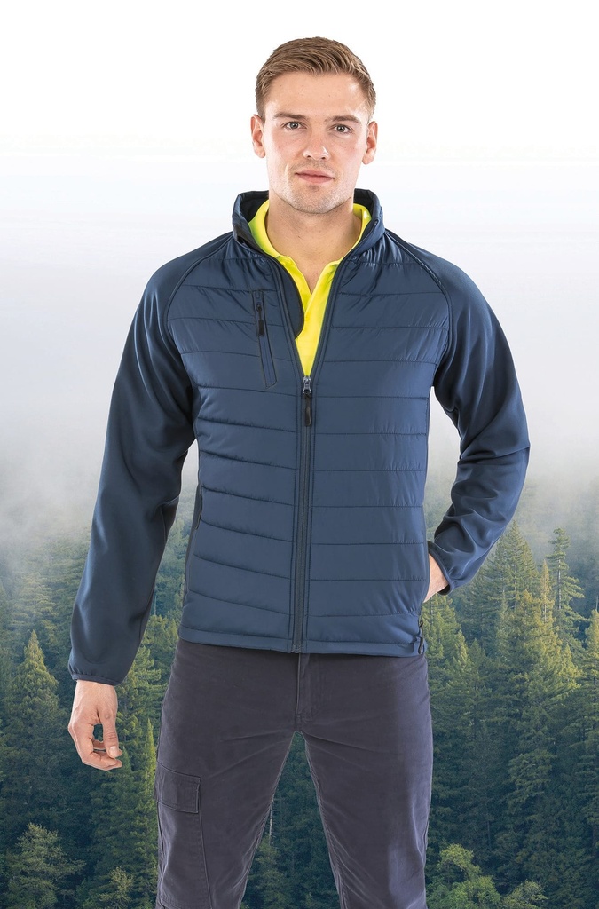 Veste softshell rembourrée black compass recyclée (R237X)