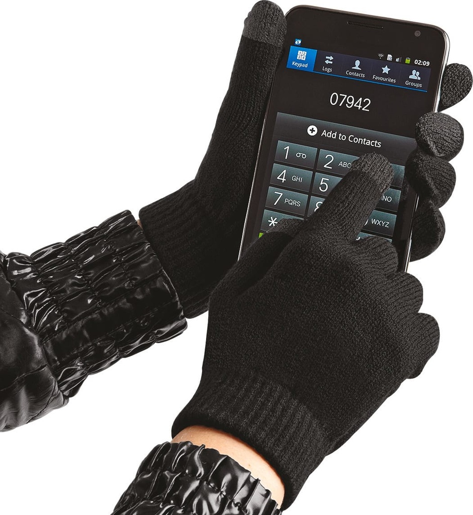 [B490-Black-S/m] Gants pour écran tactile (B490) (S/m)
