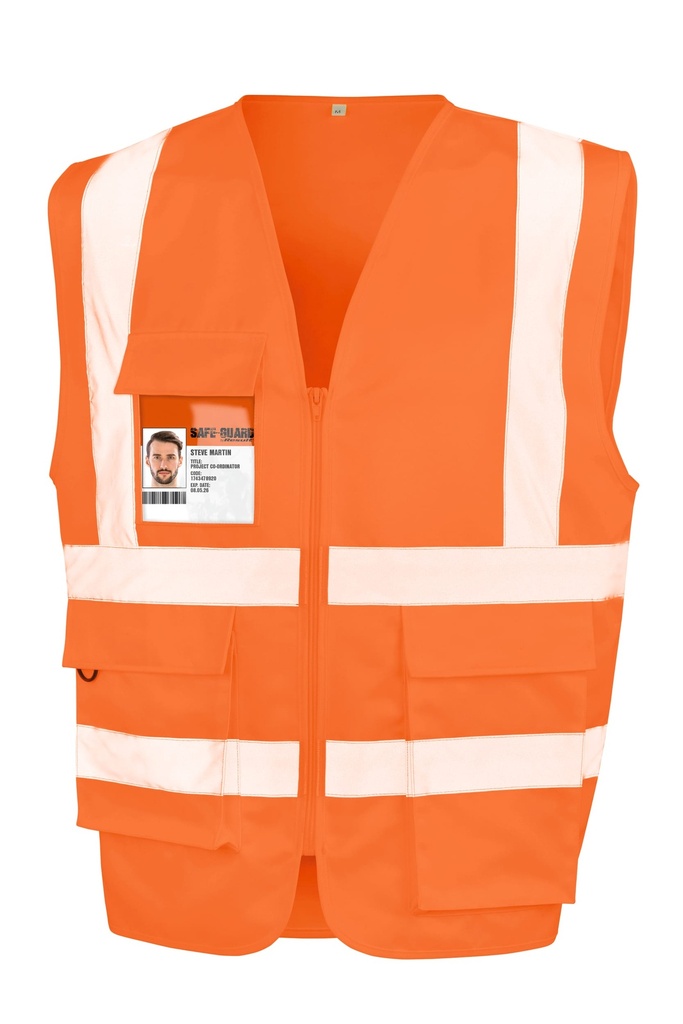 [R477X-Black-S] Gilet de sécurité zippé (R477X) (Black, S)