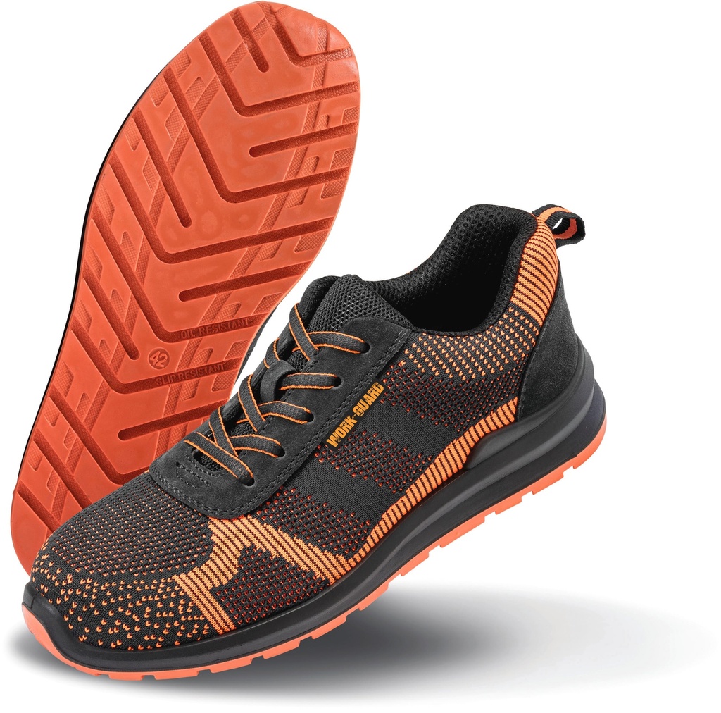 [R457X-Black / orange-8 uk] Chaussures de securite "Hardy safety trainer" (R457X) (8 uk)
