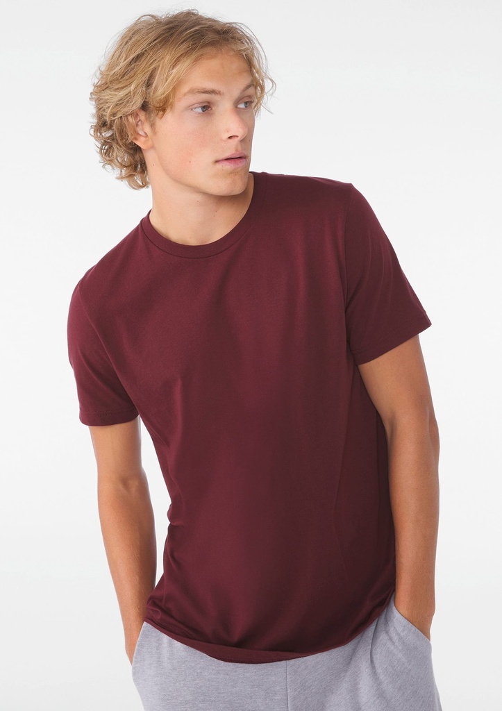 [BE3001-Black-S] T-shirt homme col rond (BE3001) (Black, S)