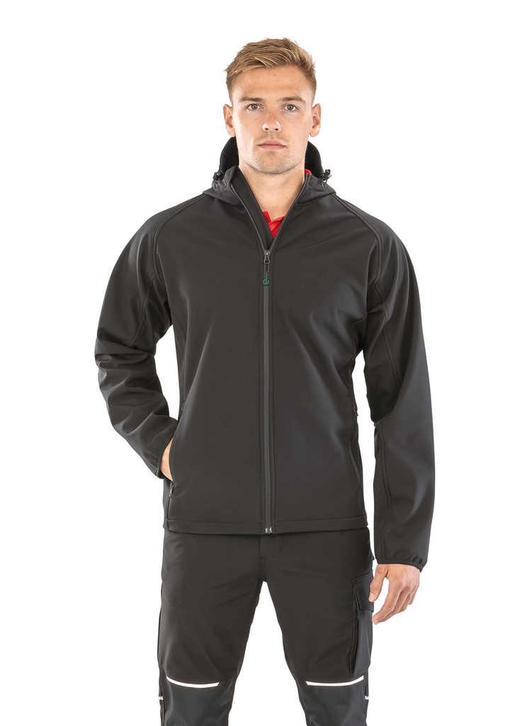 Veste softshell recyclée 3 couches à capuche homme (R911M)