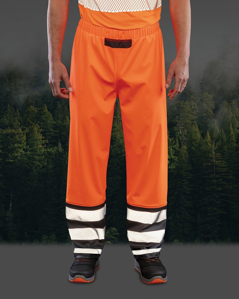 [R508X-Fluorescent orange / black-S] Pantalon Prism PU Safe & Dry (R508X) (S)