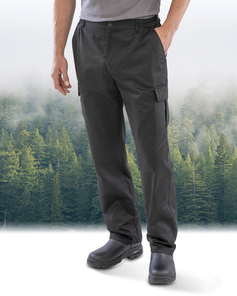 [R511X-Black-S] Pantalon utilitaire work-guard recyclé (R511X) (Black, S)