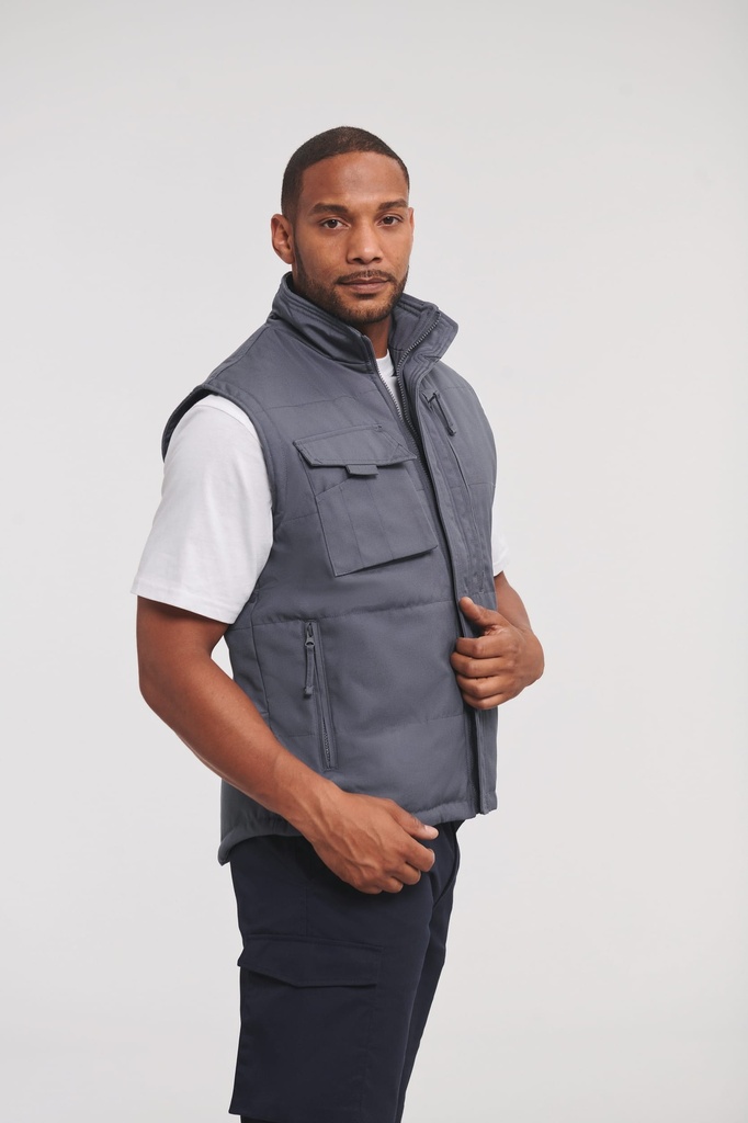 [RU014M-French navy-S] Bodywarmer Heavy Duty (RU014M) (French navy, S)
