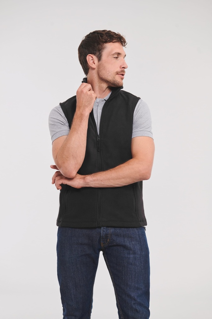 [RU8720M-Black-S] Gilet polaire homme (RU8720M) (Black, S)