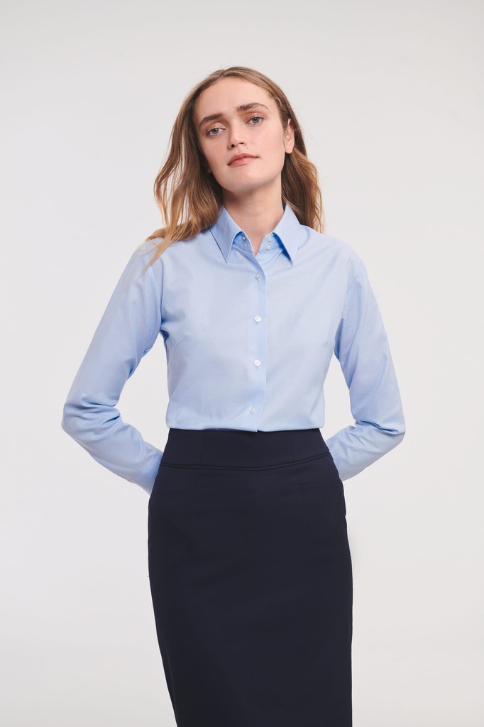 Chemise femme manches longues Oxford (RU932F)