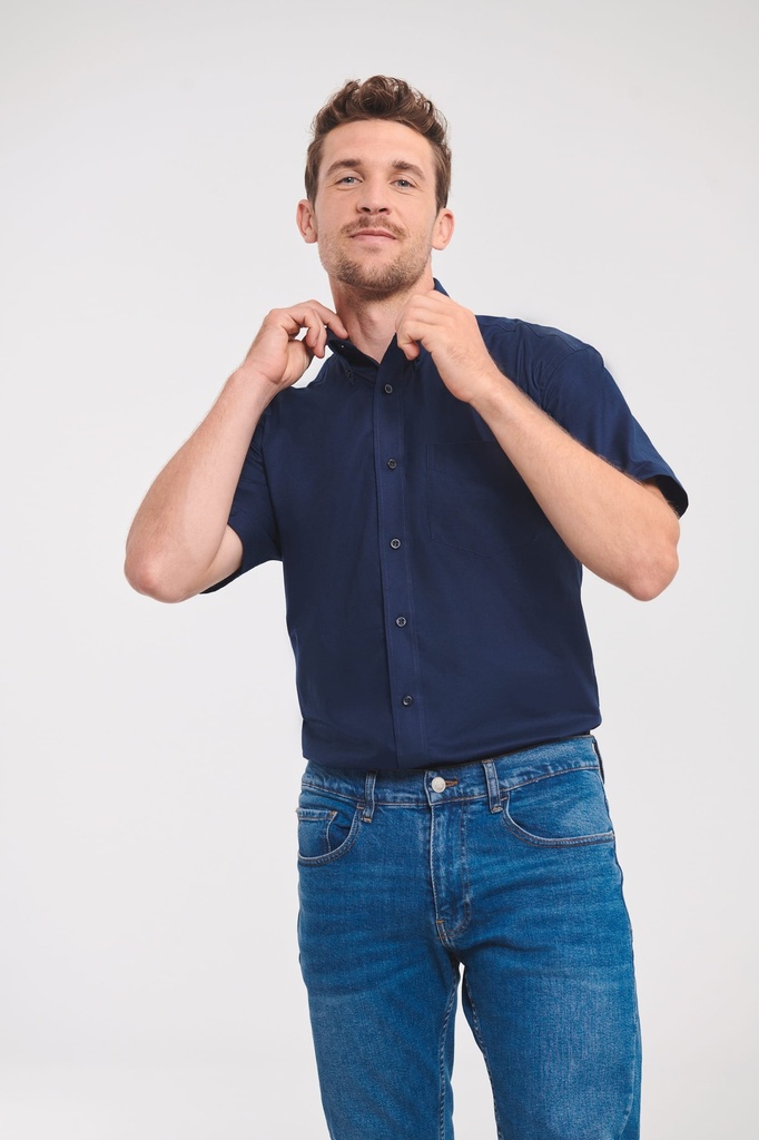 Chemise homme manches courtes Oxford (RU933M)