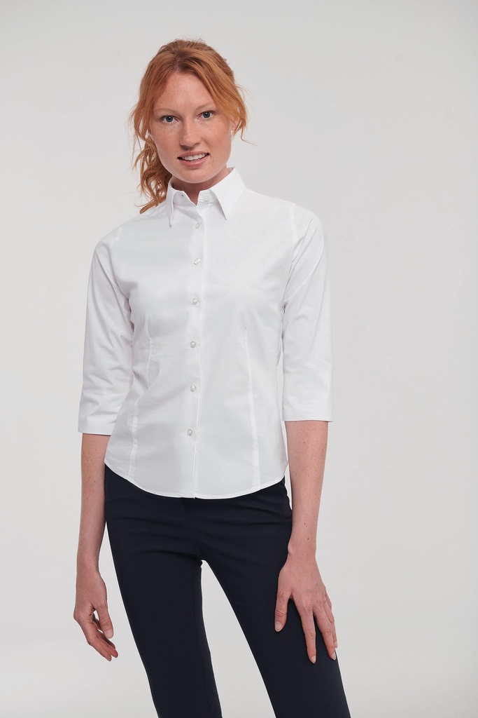 Chemise fittée femme manches 3/4 (RU946F)