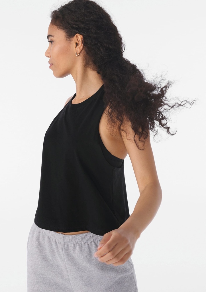 [BE6682-Heather mauve-S] Débardeur femme crop (BE6682) (Heather mauve, S)