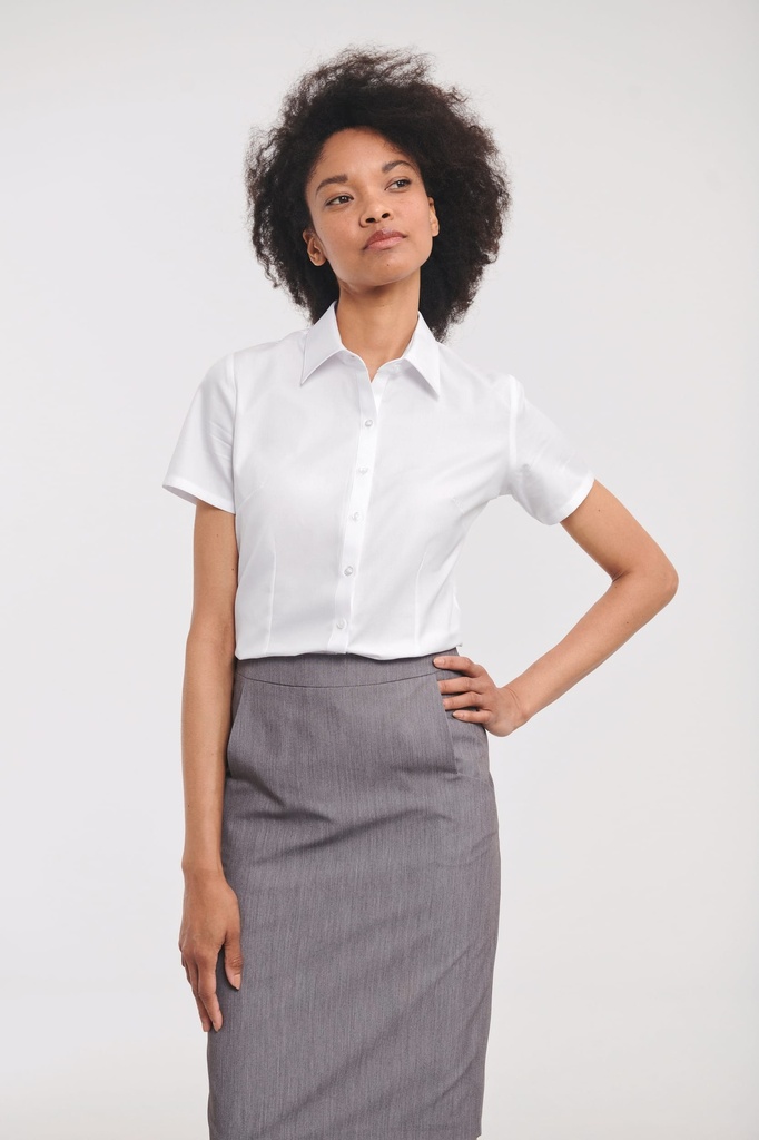 Chemise femme manche courtes à chevrons (RU963F)