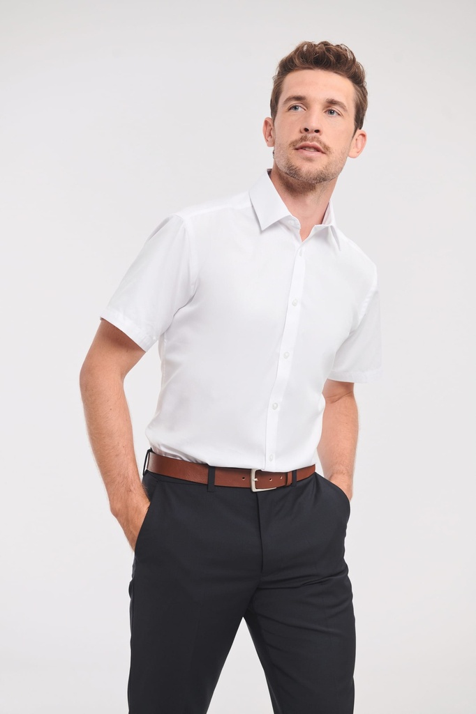 Chemise homme manche courtes à chevrons (RU963M)