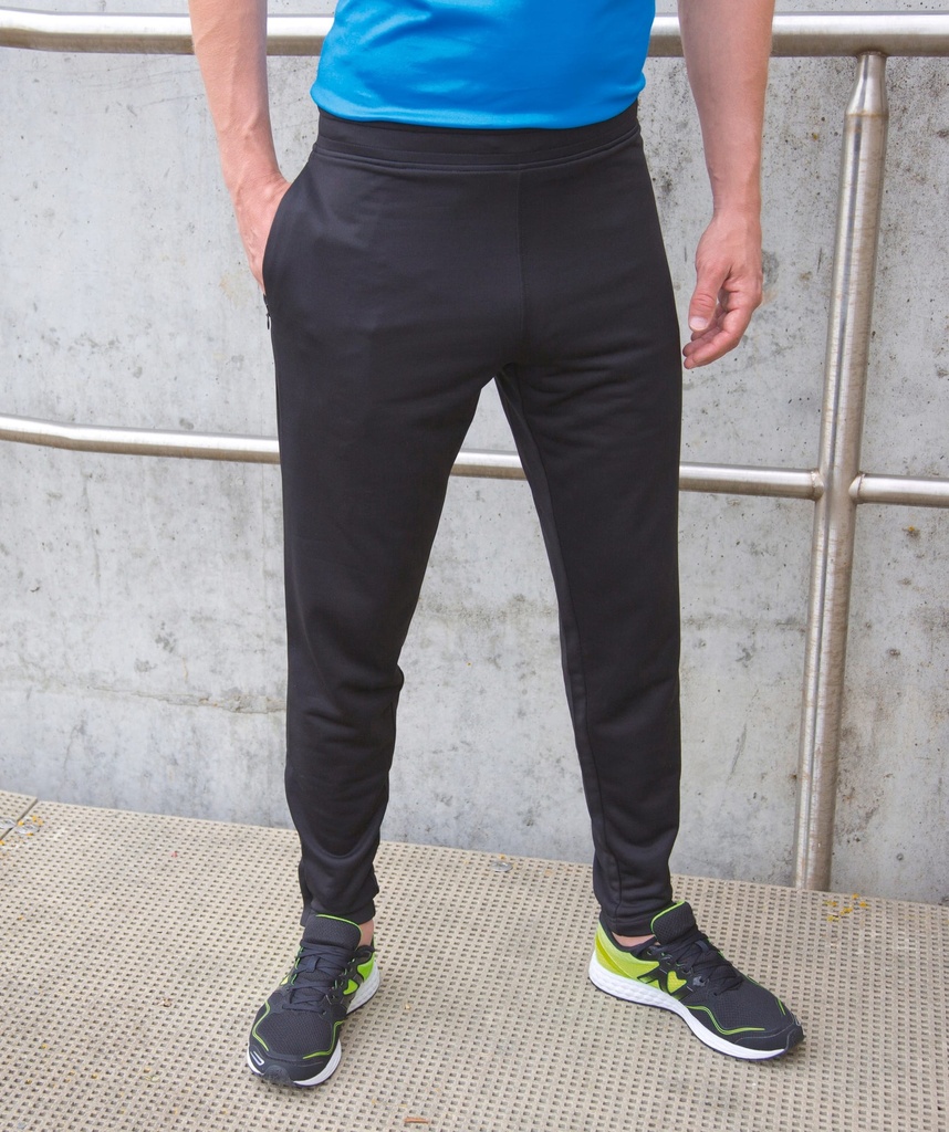 [S276M-Black-S] Pantalon de jogging ajusté homme (S276M) (S)