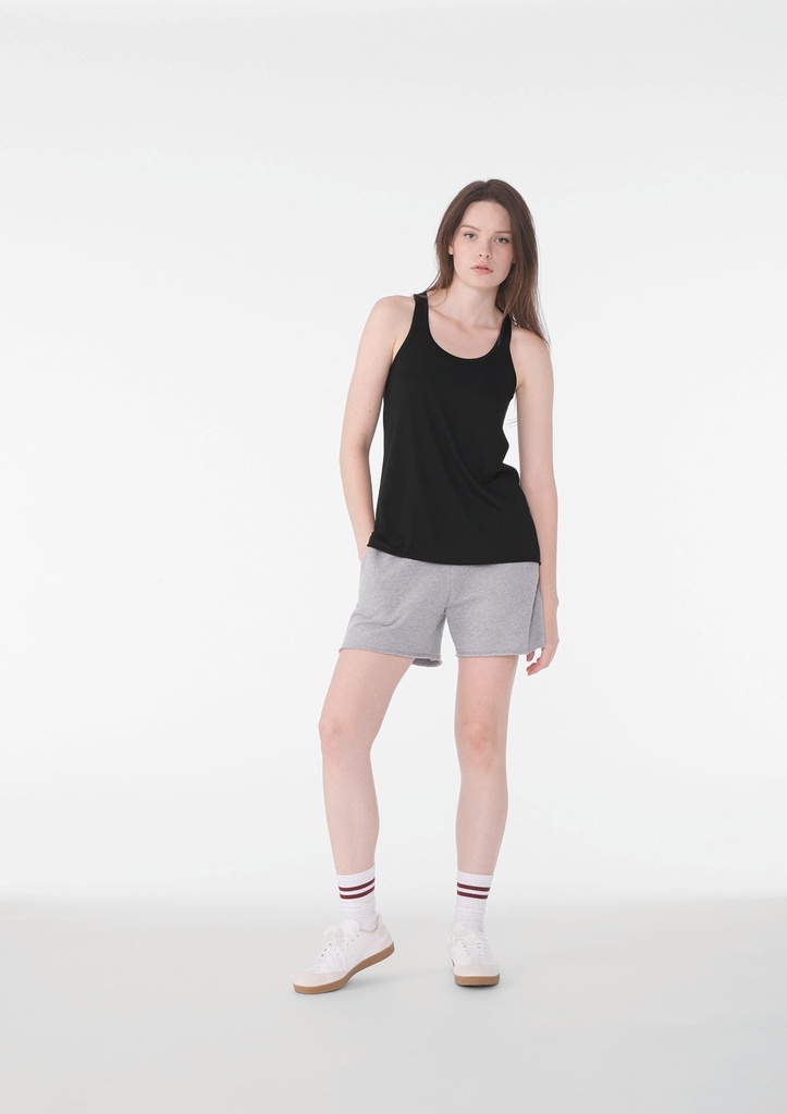 [BE8800-Black-S] Débardeur Flowy dos nageur (BE8800) (Black, S)