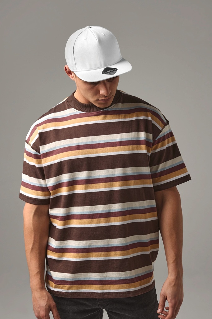 [B610-Classic red-One size] Casquette Rapper 5 panneaux (B610) (Classic red)
