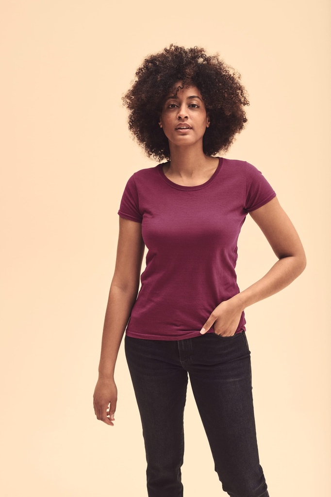 [SC61420-Black-S] T-shirt Femme Original-T (Full Cut 61-420-0) (SC61420) (Black, S)