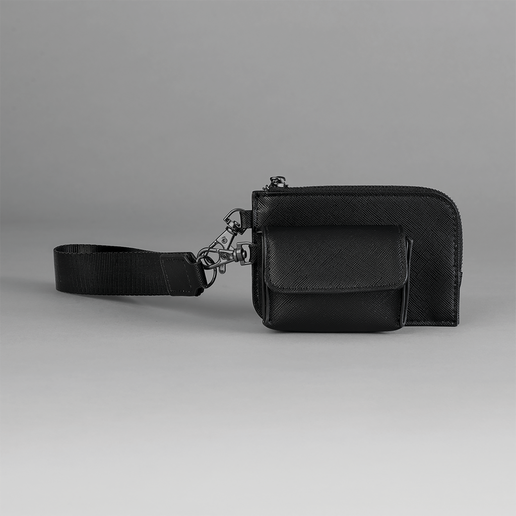 [BG748-Black / black-One size] Pochette-bracelet Boutique (BG748) (Black / black)