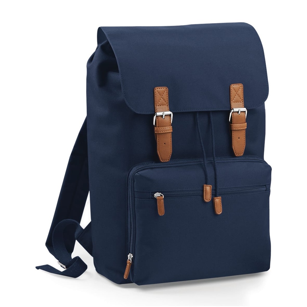 [BG613-French navy-One size] Sac à dos Vintage ordinateur portable (BG613) (French navy)