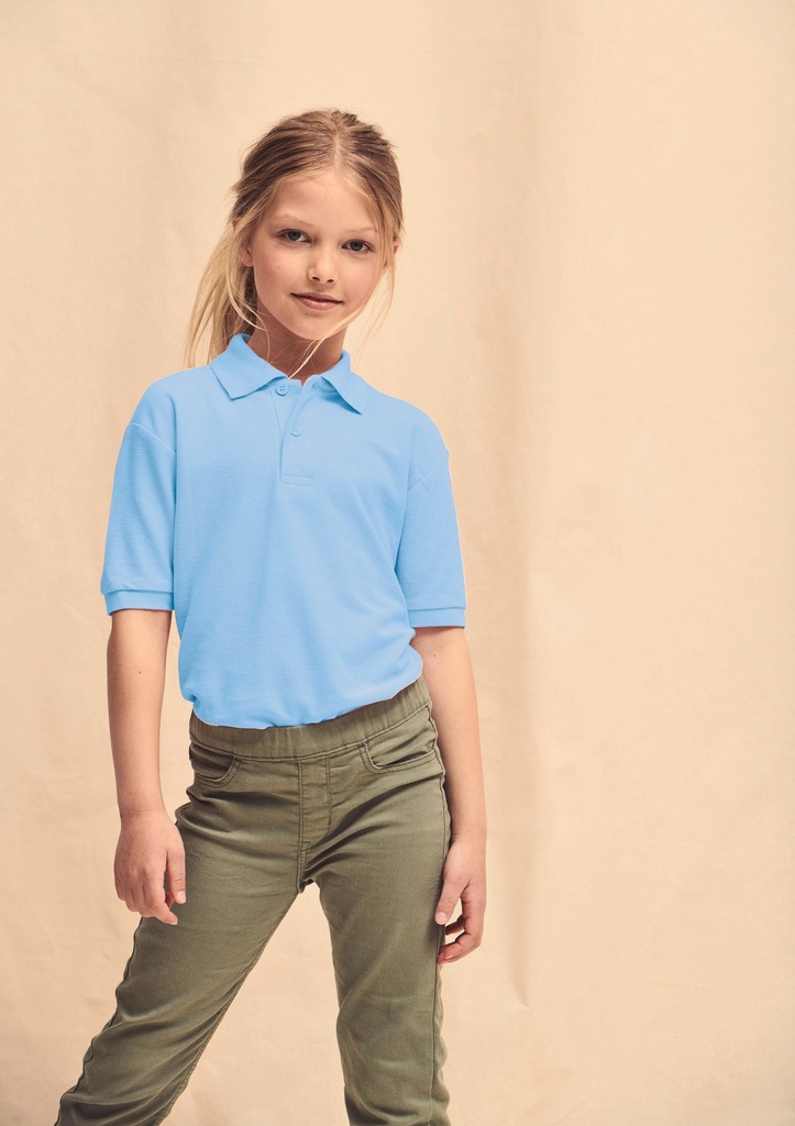 [SC63417-Black-7/8 ans] Polo enfant 65/35 (SC63417) (Black, 7/8 ans)