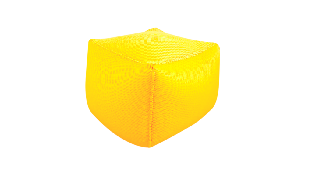 [SHCUBE-Orange-40x40x40cm] Pouf cube mesh (SHCUBE) (Orange)