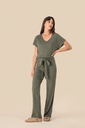 Combinaison en maille manches courtes en lin femme (SP5004)