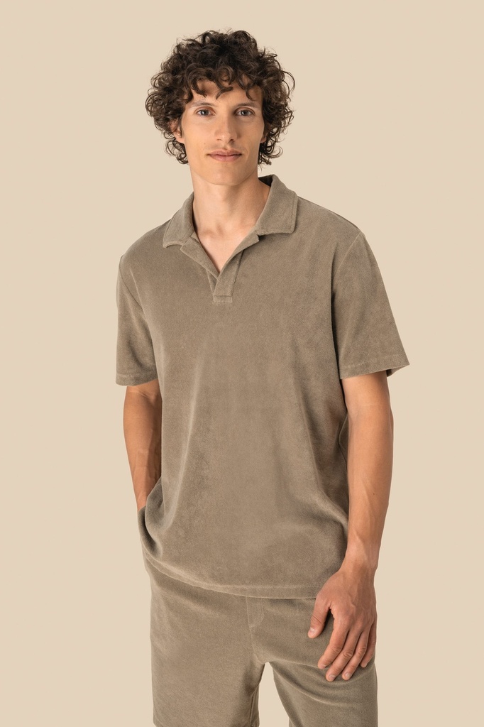 [SP229-White-S] Polo écoresponsable en éponge homme (SP229) (White, S)