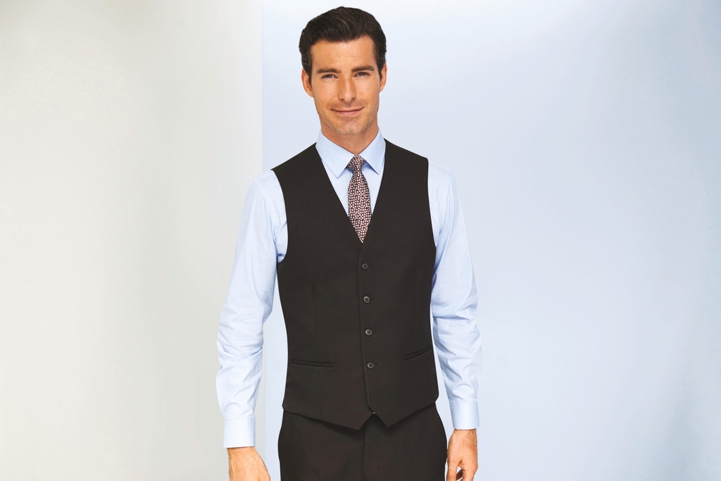 [BT1295-Black-S] Gilet Homme Mercury (BT1295) (Black, S)