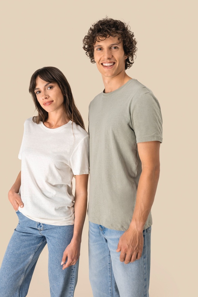 T-shirt écoresponsable en coton bio et lin unisexe (SP325)