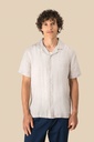 Chemise à col bowling en lin homme (SP509)
