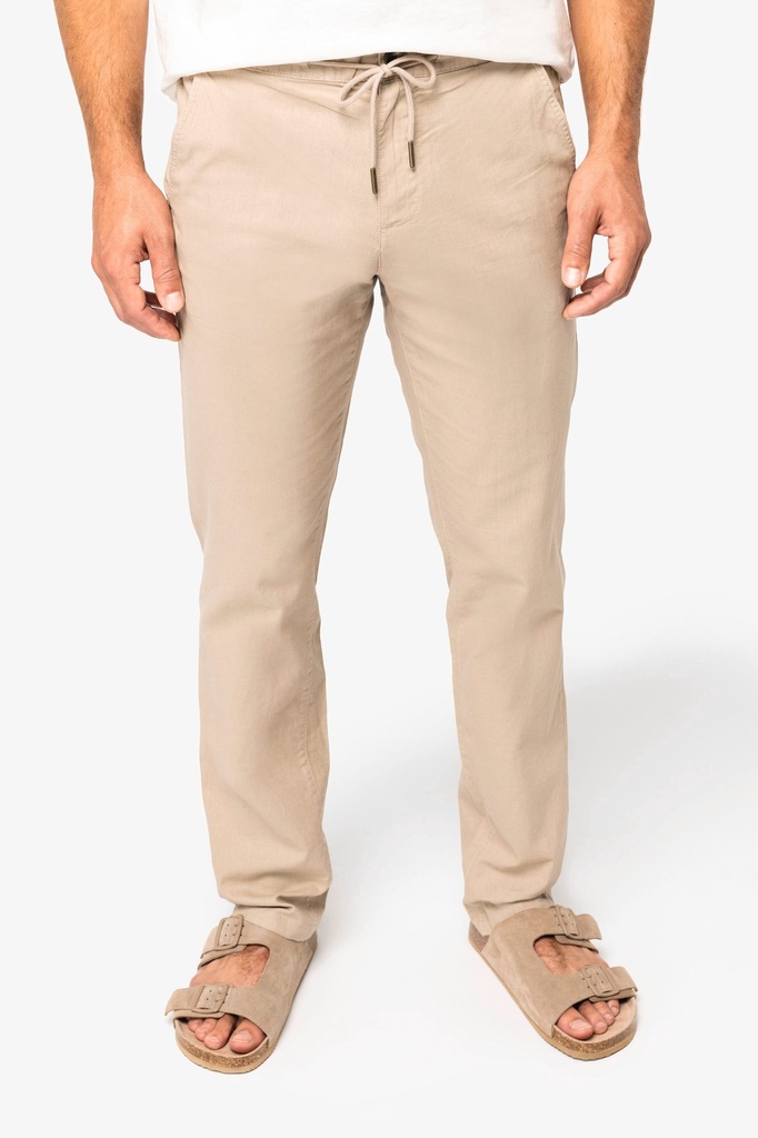 Pantalon écoresponsable en lin et coton bio homme (SP708)