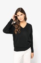 Pull écoresponsable col V en lyocell femme (SP921)
