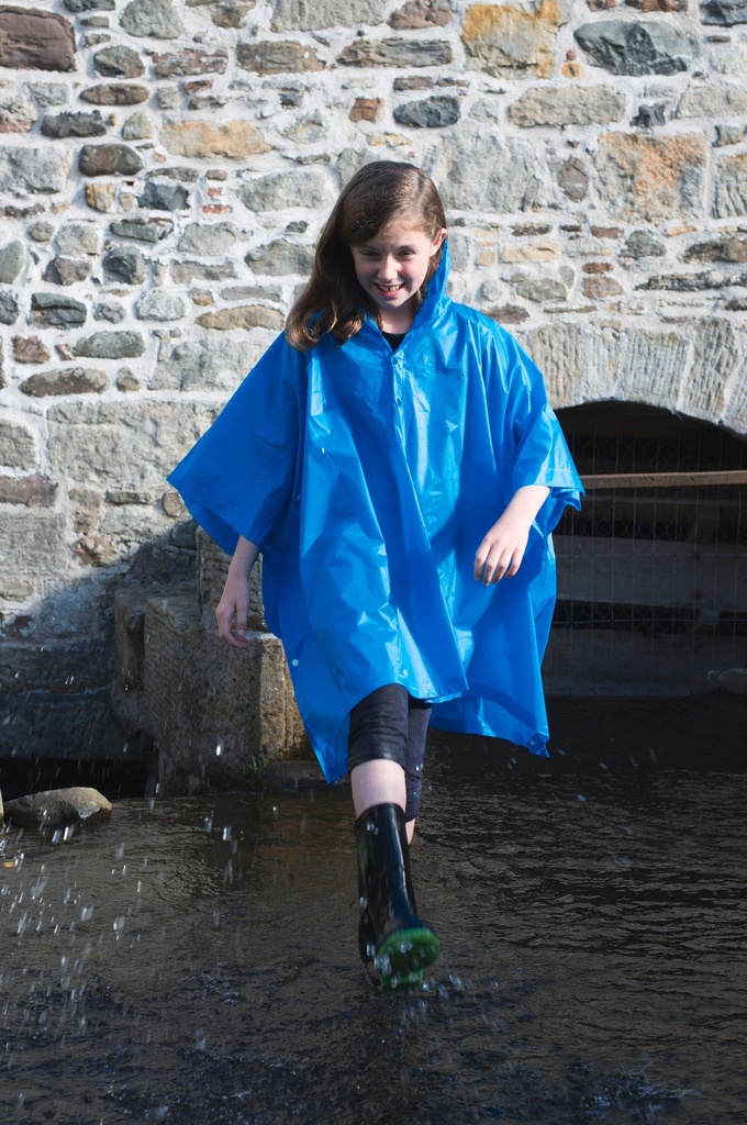 [SPL019-Black-One size] Poncho enfant (SPL019) (Black)