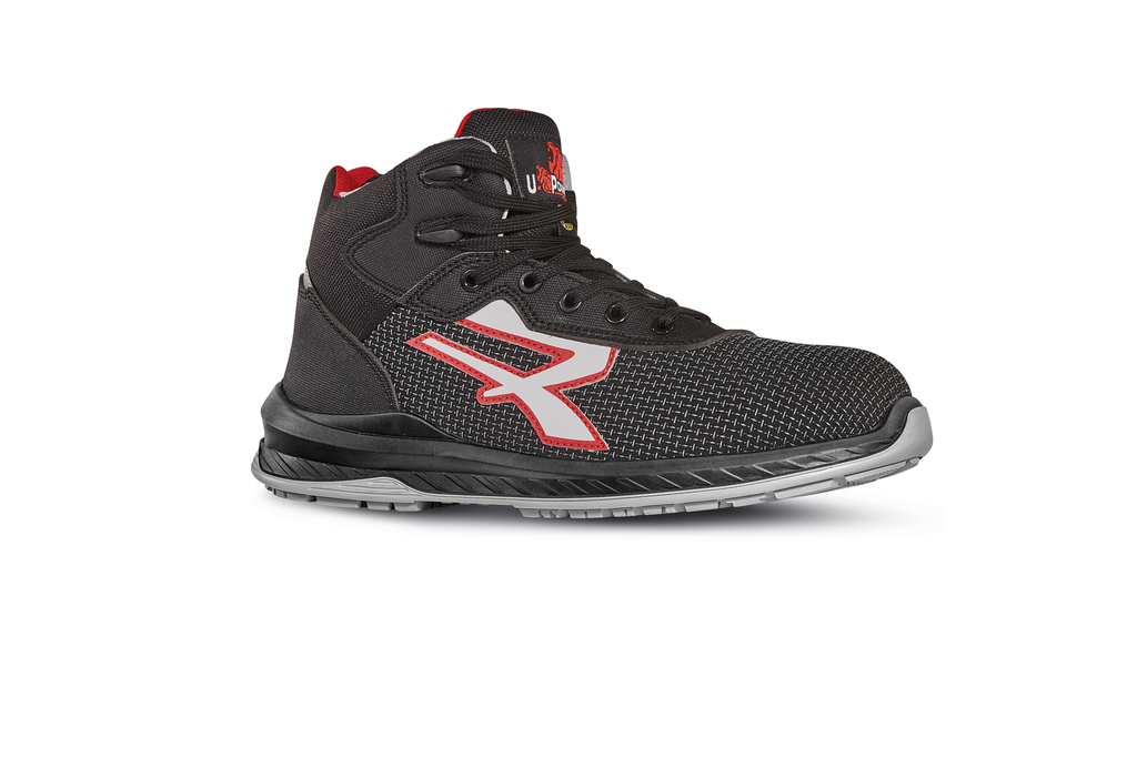 [UPRI11074-Black / grey / red-40 eu] Chaussures de sécurité Stoccolma (UPRI11074) (40 eu)