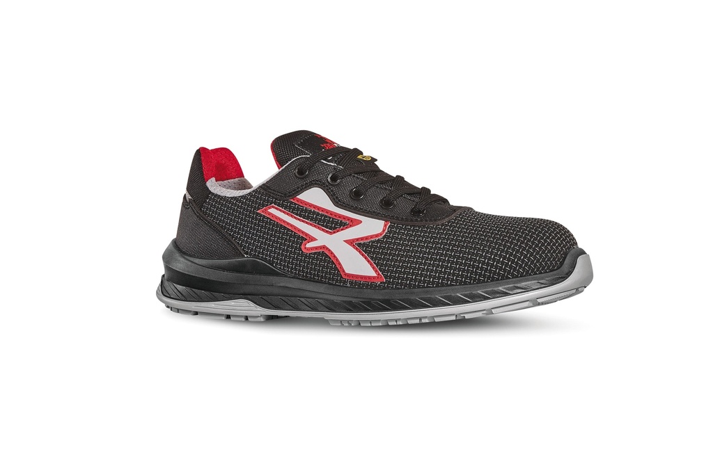 [UPRI21074-Black / grey / red-40 eu] Chaussures de sécurité Lisbona (UPRI21074) (40 eu)
