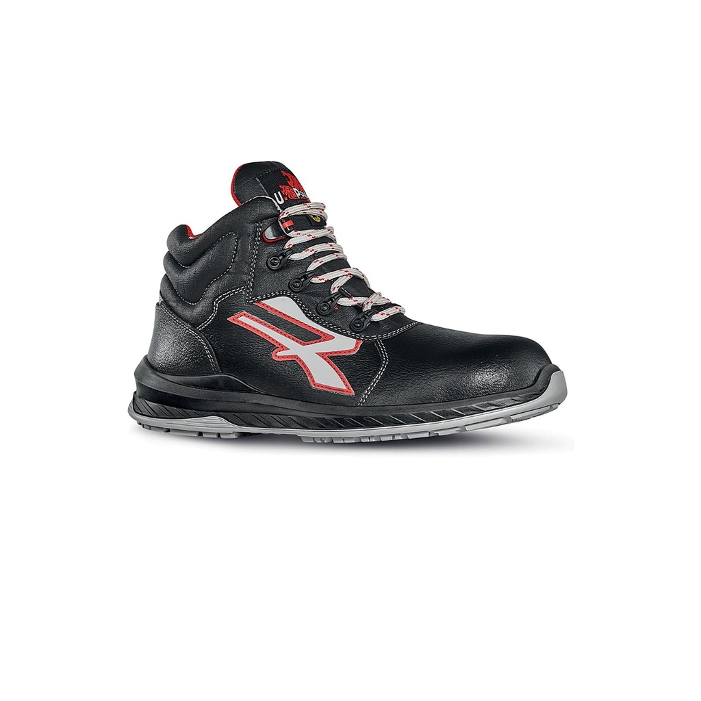 [UPRI11044-Noir / rouge-40 eu] Chaussures de sécurité Boston (UPRI11044) (40 eu)
