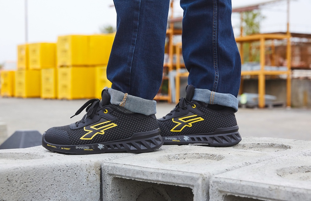 [UPRV20014-Black / yellow-40 eu] Chaussures de sécurité Matt (UPRV20014) (40 eu)