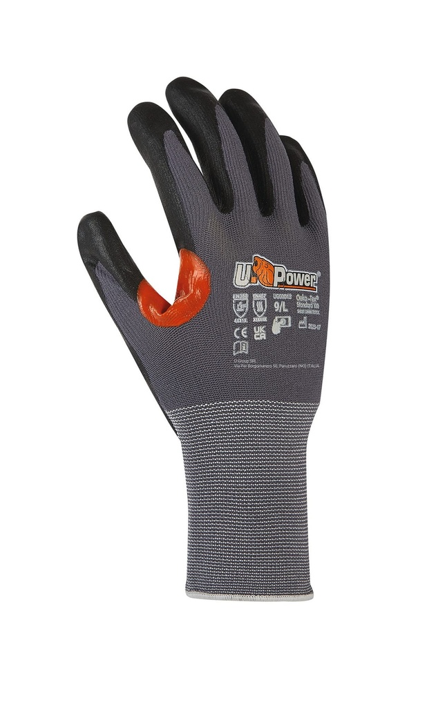 [UPUG14413-Orange / gris-S] Gants de protection KUMBA (UPUG14413) (S)