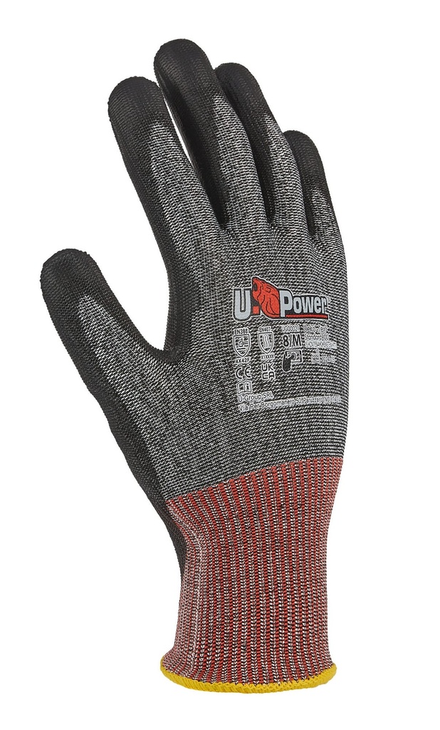 [UPUG14421-Gris / rouge-S] Gants de protection SALSA (UPUG14421) (S)