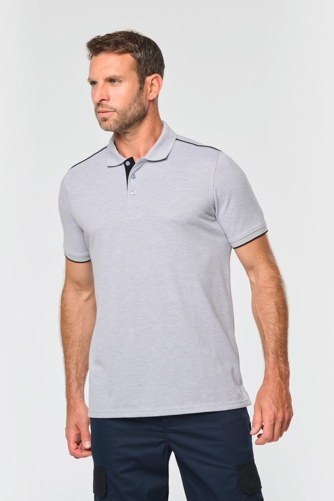 Polo Day To Day contrasté manches courtes homme (WK270)