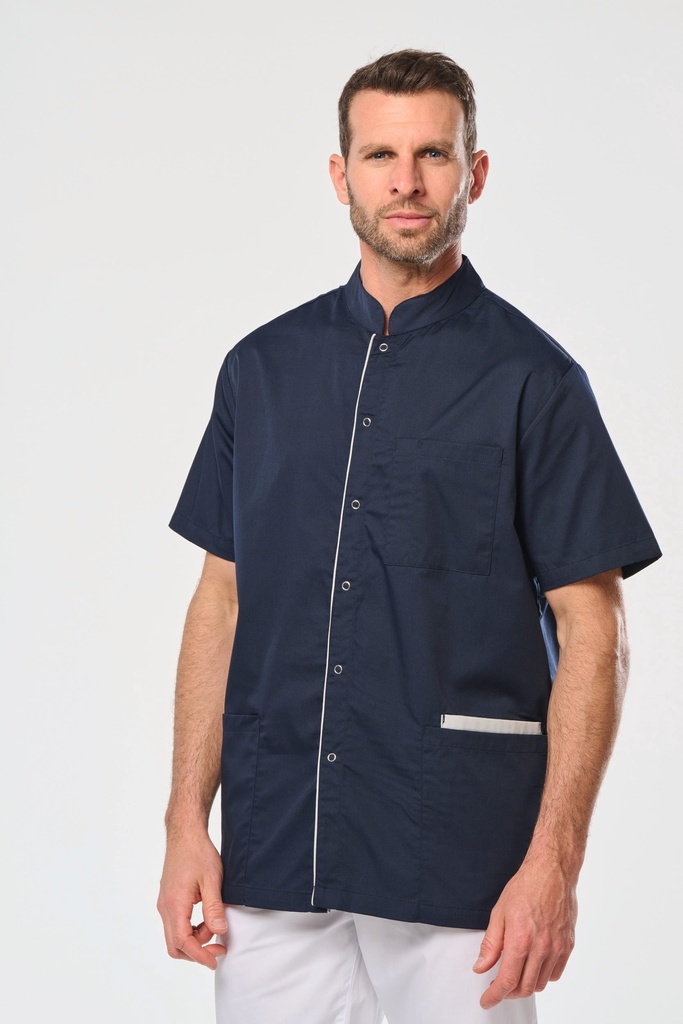 Blouse polycoton avec boutons-pression homme (WK505)