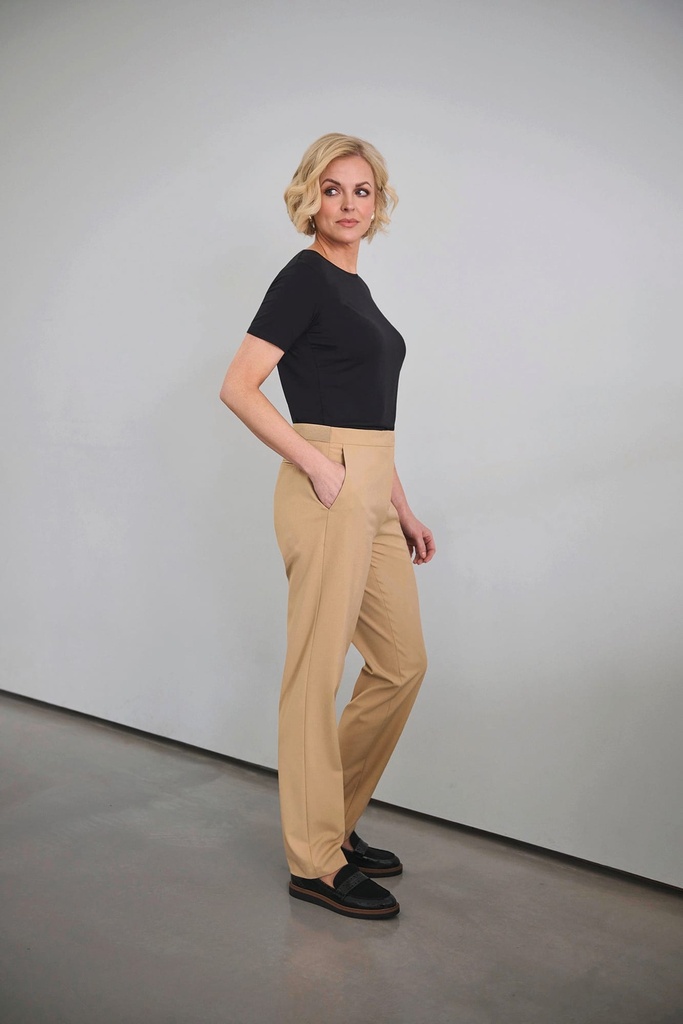 [BT2392-Sand-8 uk] Pantalon femme Eleanor coupe slim (BT2392) (Sand, 8 uk)