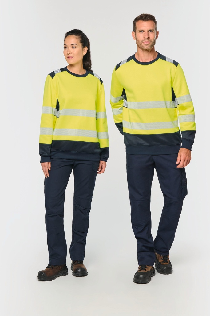 Sweat-shirt de sécurité recyclé col rond unisexe (WK420)