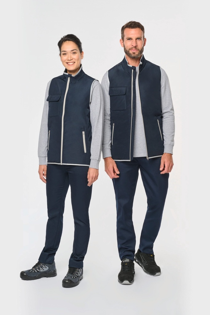 [WK604-Navy-S] Bodywarmer thermique 4 couches unisexe (WK604) (S)