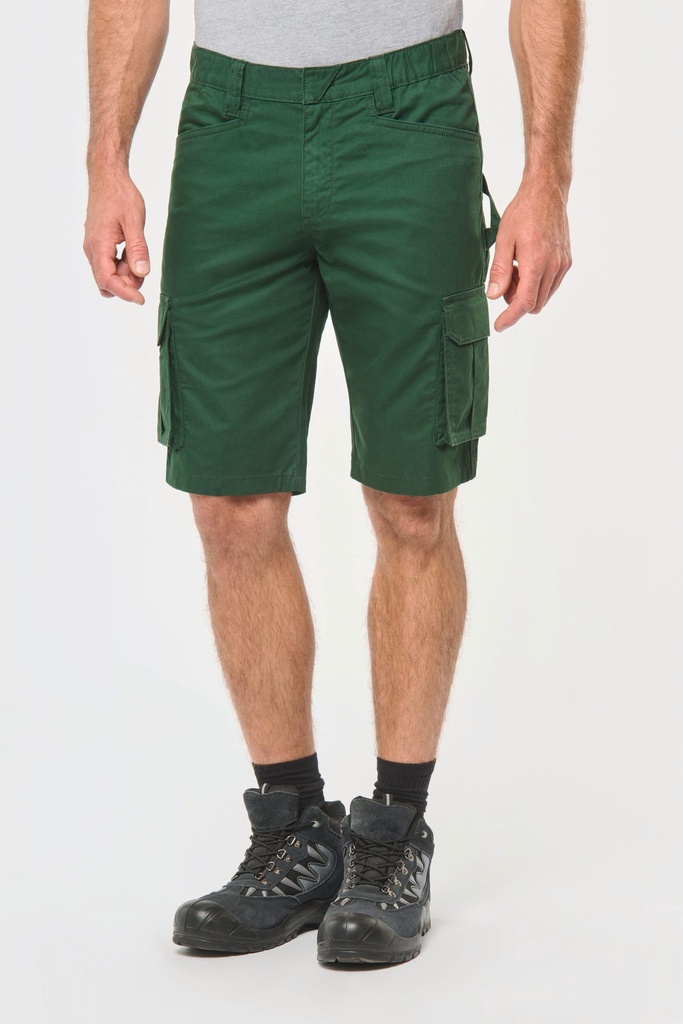 [WK713-Black-S] Bermuda multipoches écoresponsable homme (WK713) (Black, S)